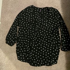 NYDJ heart print blouse